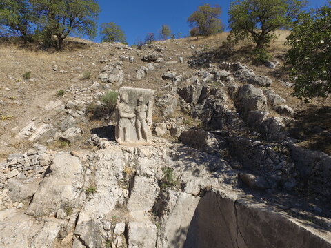 Arsemia antic ruins. Air view, Adiyaman province - TURKEY
