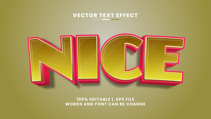 Nice 3d editable text effect in cartoon and game text style