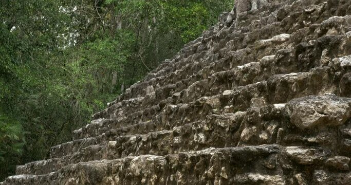 Estructuras en la ciudad Maya de Calakmul, Campeche, M&eacute;xico.