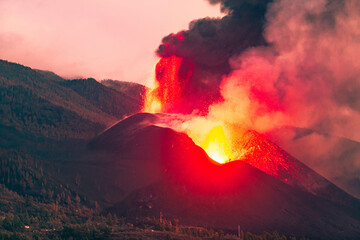 Cumbre vieja Volcano. La Palma. Canary Islands. Spain - obrazy, fototapety, plakaty