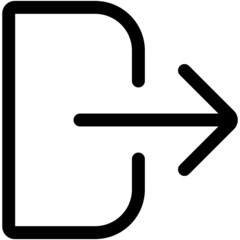 Web login exit icon for web and mobile