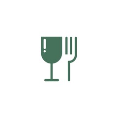 Food safe icon flat design template