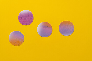 paper circles on yellow