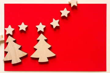 christmas card with christmas tree