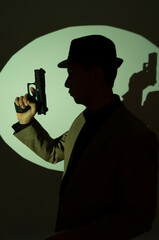Spy thriller pistol gun