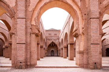 Fototapeta na wymiar Interior architecture of TinMal Mosque - Morocco