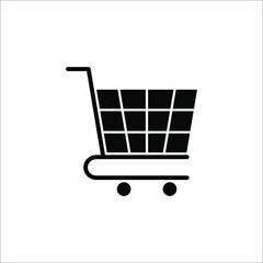 Shopping Cart Icon, flat design best vector icon on white background