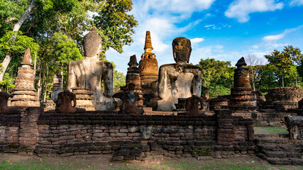 Fototapeta na wymiar Ancient Ruins and Historical Parks in Thailand