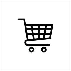 Shopping Cart Icon, flat design best vector icon on white background