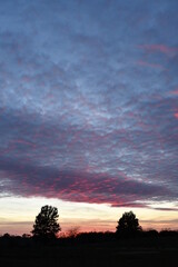 Clouds in a Colorful Sunset