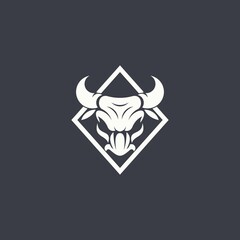 simple bull logo. vector illustration for business logo or icon