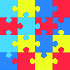 Puzzle. Autism symbol
