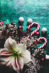 Foto op Plexiglas Turquoise Kerstdecoratie - Kerstdecoratie