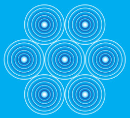 pattern background with lots of blue spirals