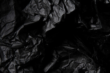 Crumpled black paper texture