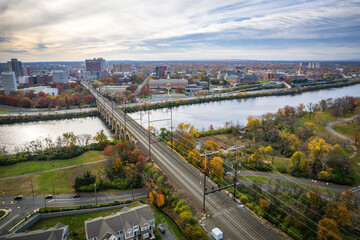 Aerial Drone of New Brunswick Foliage 