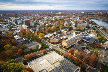 Aerial Drone of New Brunswick Foliage 
