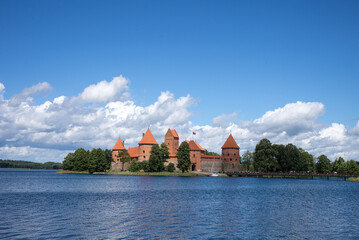 Trakai Castle on island in Lithuania