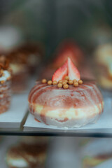 christmas cake with candles
