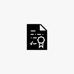 contract icon. contract vector icon on white background