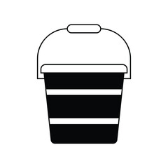 Bucket icon design isolated on white background