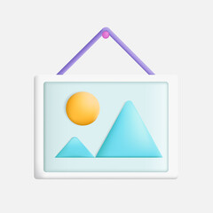 Frame icon 3d vector illustration design.