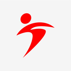 S initial people icon logo vector image