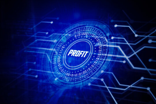 Profit button on the virtual screen - Powered by Adobe