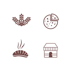 Fototapeten Cakes and Bakery icon logo design food vector bread vector, and symbol and icon food © anggasaputro08