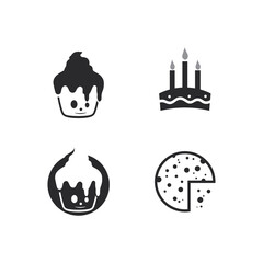 Fototapeta na wymiar Cakes and Bakery icon logo design food vector bread vector, and symbol and icon food
