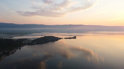 Sunrise over lake Baikal, Russia