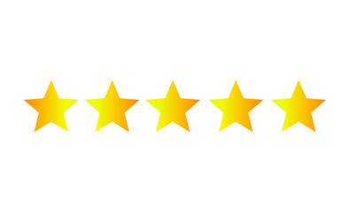 five star vector of a product review