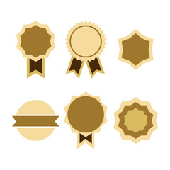 simple badge set on white background