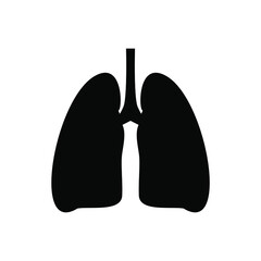lung icon on white background