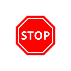 stop icon on white background