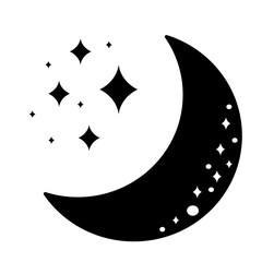 icon moon and star vector