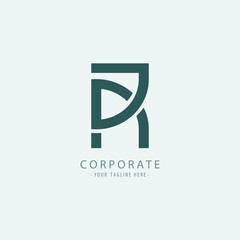 Letter R Monogram Logo Design Minimal