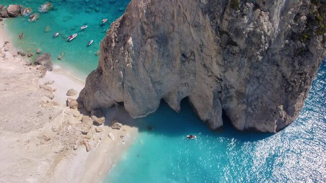 Remote Mizithres rocks and beaches on the south coast of Zakynthos island, Greece