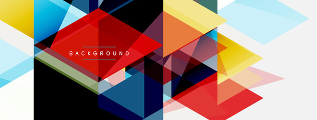 Mosaic triangles geometric background. Techno or business concept, pattern for wallpaper, banner, background, landing page