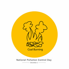 Vector illustration on the theme of National Pollution Control day observed each year on December 2nd.