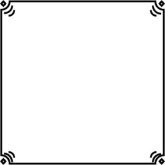 black and  white frame. 