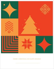 Naklejka premium Geometric Ornaments Pattern For Greeting Card, Christmas Vibes, New Year Holiday, Meery Christmas
