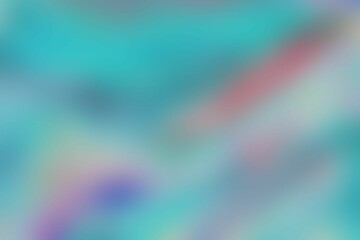 Multicolored turquoise background. Rainbow. Transparent lines and spots. Paint leaks and ombre effects. Abstract hand-painted image.