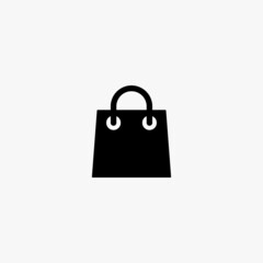 shopping bag icon. shopping bag vector icon on white background