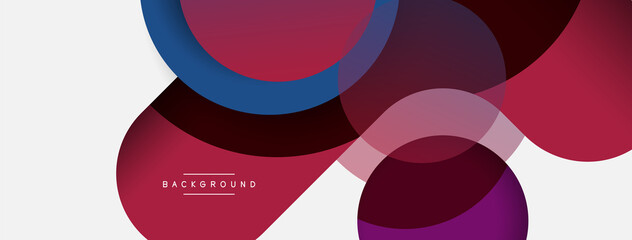 Obraz premium Circle and round shapes abstract background. Vector illustration for wallpaper banner background or landing page