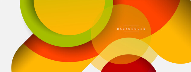 Obraz premium Creative geometric wallpaper. Minimal abstract background. Circles composition vector illustration for wallpaper banner background or landing page