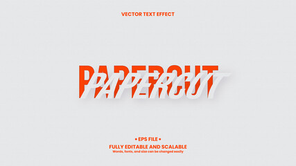 Papercut 3d text effect
