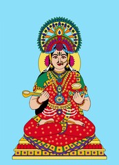 A beautiful illustrations of indian gods and goddesses