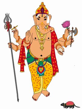 A beautiful illustrations of indian gods and goddesses
