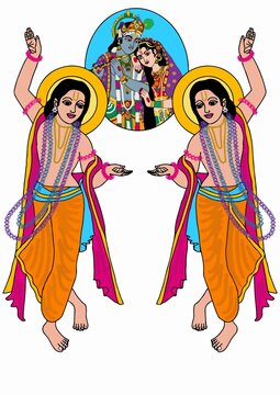 A beautiful illustrations of indian gods and goddesses